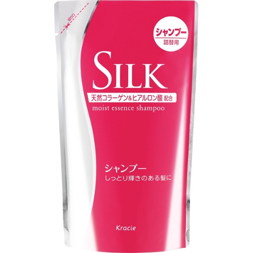 Kracie silk moist essence shampoo, moisture shampoo, natural collagen, refill, 380 ml