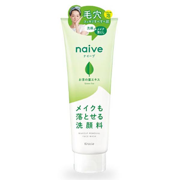 Kracie Naive makeup remover cleansing foam with tea leaf extract, 200g