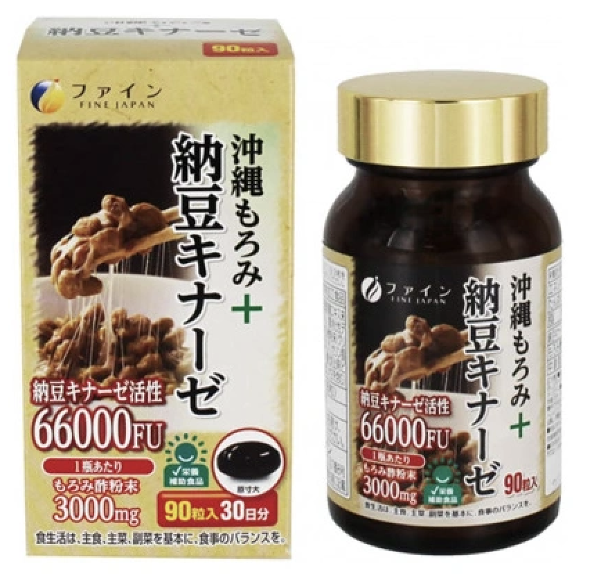 Fine Japan Okinawa Moromi + Natto Kinase, 90 tablets (30 days)