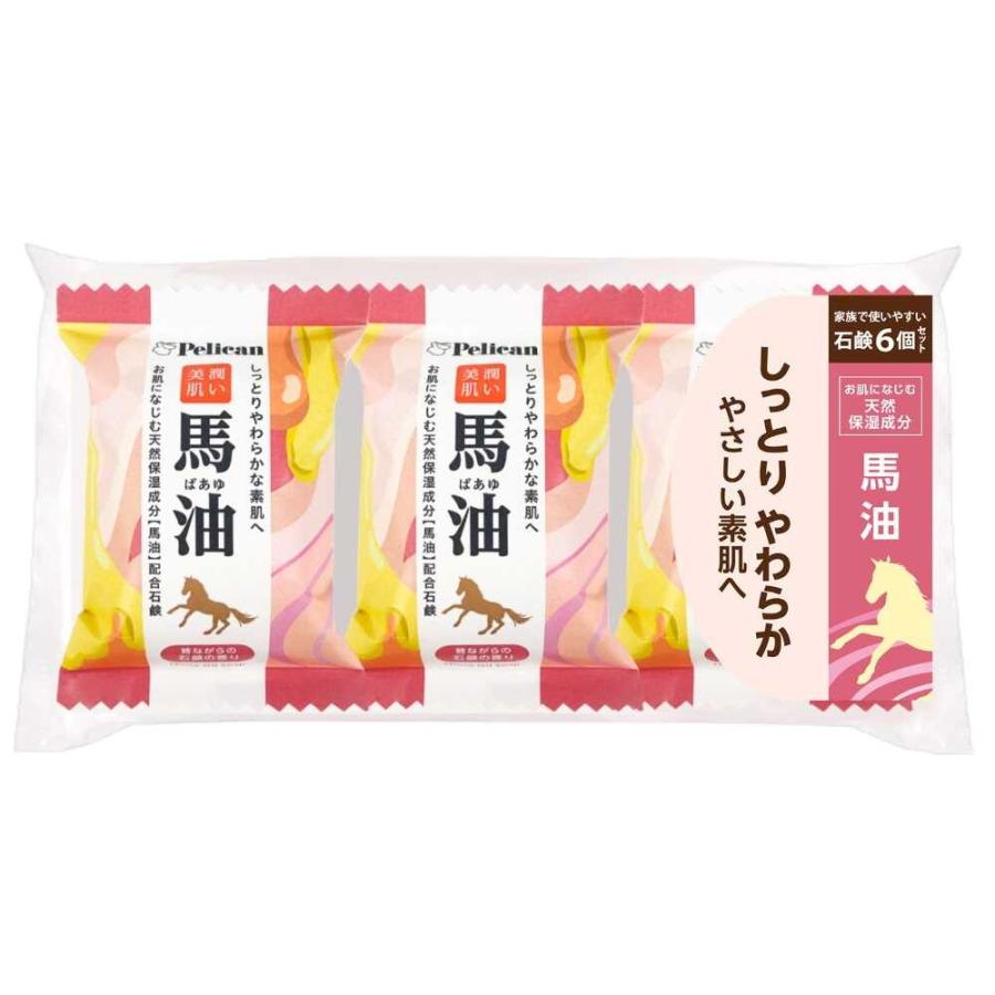 Pelican Soap Family Soap Horse Oil, 80g x 6 pieces
